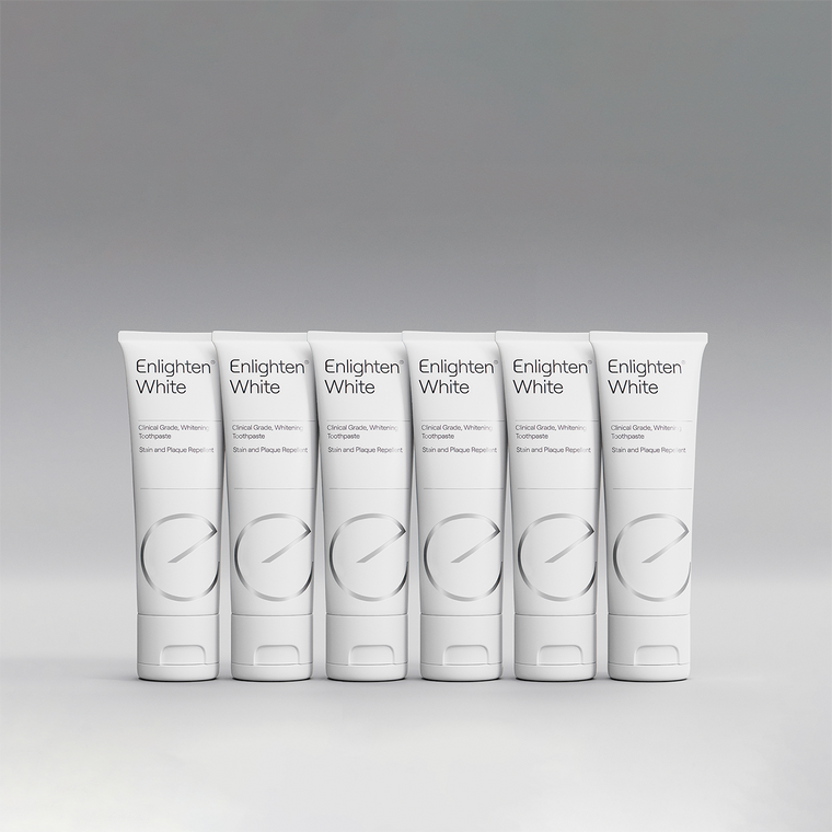 6 tubes of Enlighten White toothpaste